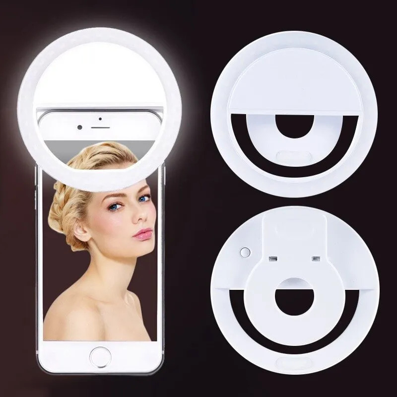 Photography Lighting Professional - حلقة سيلفي ليد قابلة لإعادة الشحن