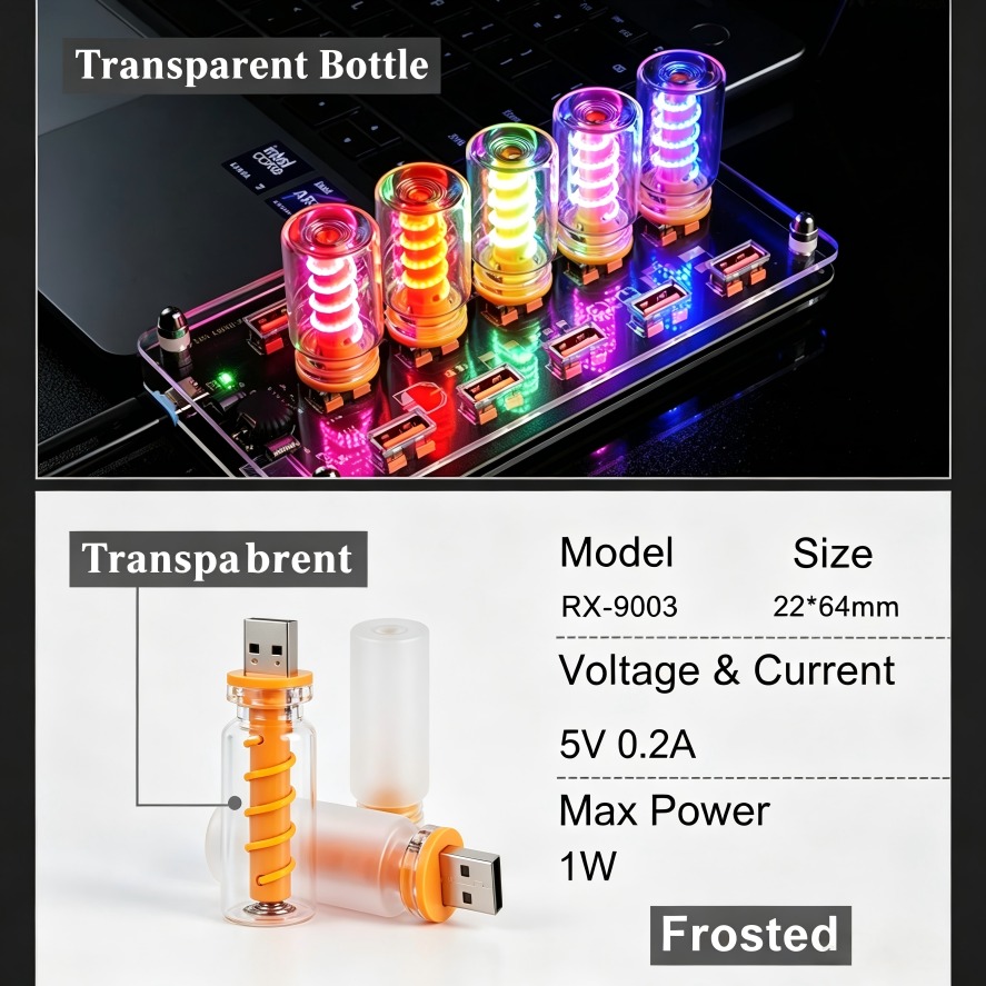 Photography Lighting Book - مصباح كتاب زجاجي LED بخيوط USB
