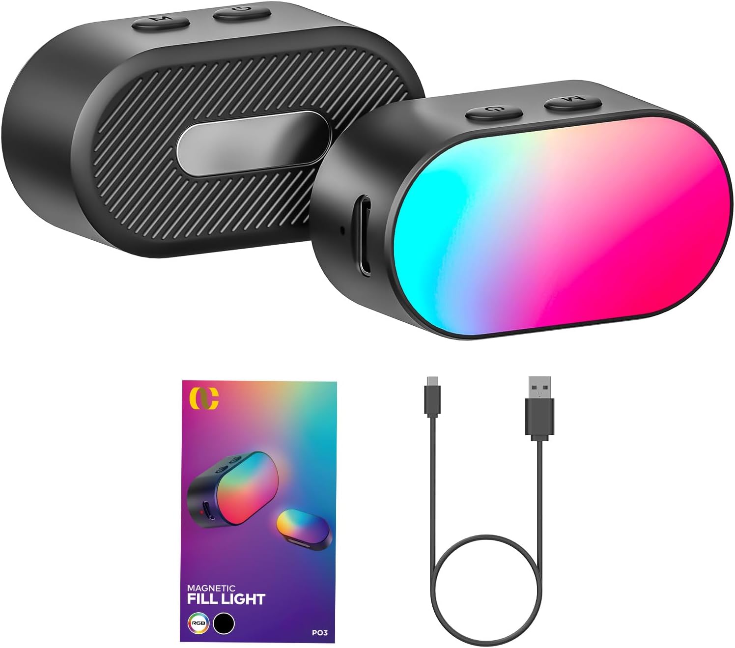 Photography Lighting Professional - AOCHUAN Mini RGB المغناطيسي ملء الضوء