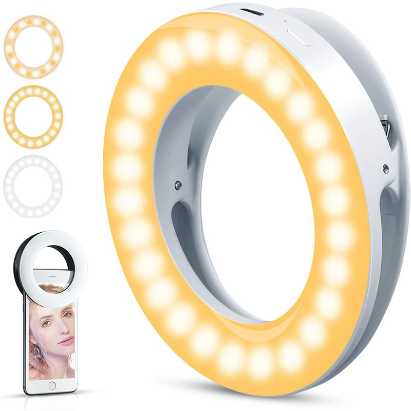 Photography Lighting Circle - ترقية 3200K-6500K LED كليب مصباح مصمم