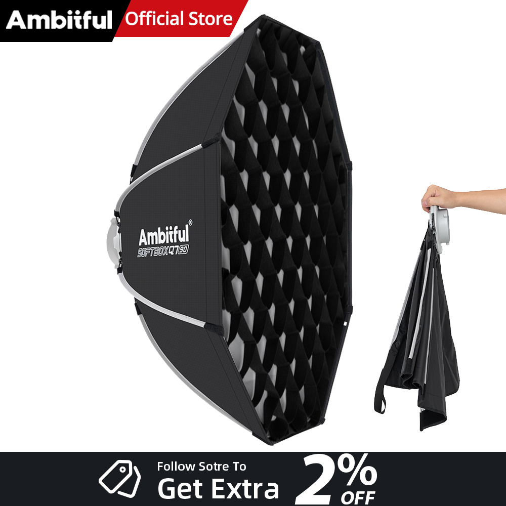 صندوق إضاءة AMBITFUL Q7II 55/6 - مراجعة Photography Studio Lighting Set Up وسعره