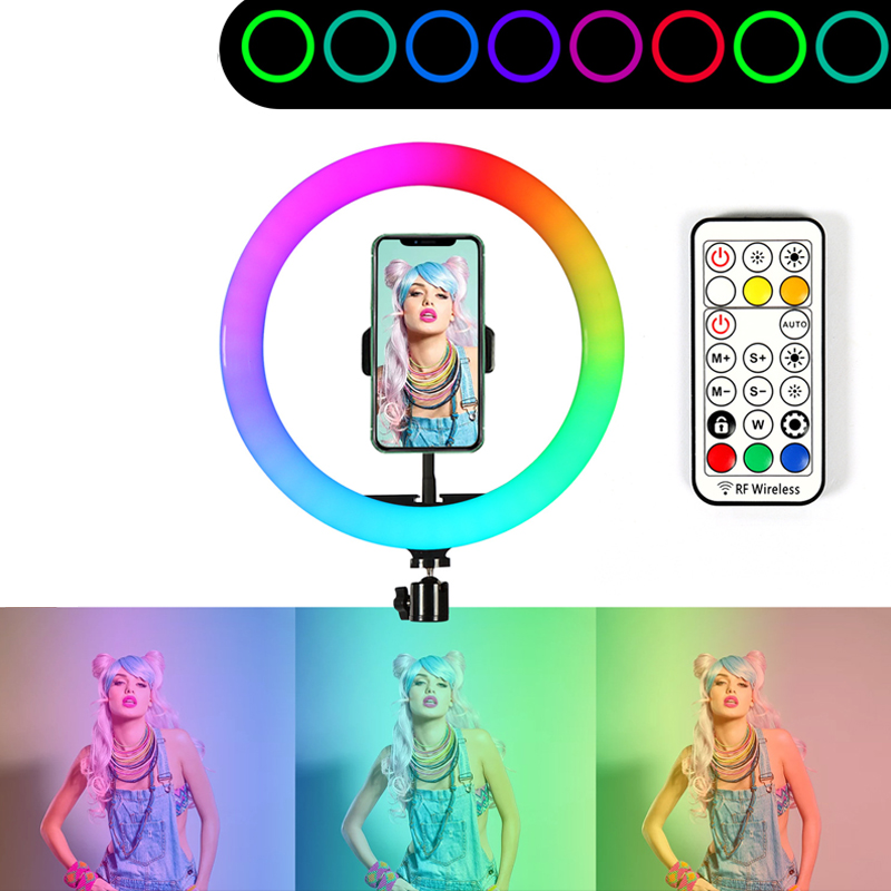13 بوصة RGB Led Selfie مصباح م - مراجعة Photography Lighting Circle وسعره