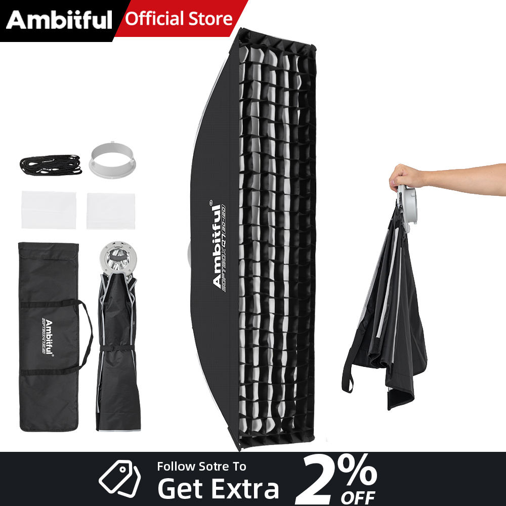 صندوق إضاءة مربع AMBITFUL Q7-I - مراجعة Photography Studio Lighting Set Up وسعره