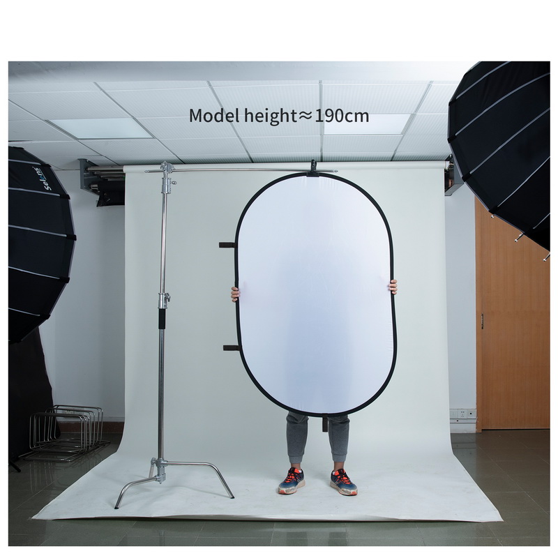 100X150CM طوي البيضاوي عاكس لي - مراجعة Photography Lighting Reflector وسعره